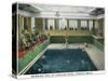 Virginia Beach, Virginia, Interior View of the Cavalier Hotel Swimming Pool-Lantern Press-Stretched Canvas