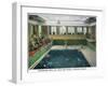 Virginia Beach, Virginia, Interior View of the Cavalier Hotel Swimming Pool-Lantern Press-Framed Art Print