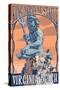 Virginia Beach, Virginia - King Neptune Statue-Lantern Press-Stretched Canvas