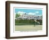 Virginia Beach, Virginia, Tennis Court View of the Princess Anne Country Club-Lantern Press-Framed Art Print