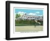 Virginia Beach, Virginia, Tennis Court View of the Princess Anne Country Club-Lantern Press-Framed Art Print