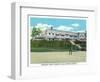 Virginia Beach, Virginia, Tennis Court View of the Princess Anne Country Club-Lantern Press-Framed Art Print