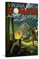 Virginia Beach, Virginia - Zombie Apocalypse-Lantern Press-Stretched Canvas