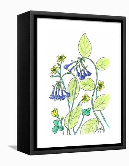 Virginia Bluebells-Beverly Dyer-Framed Stretched Canvas