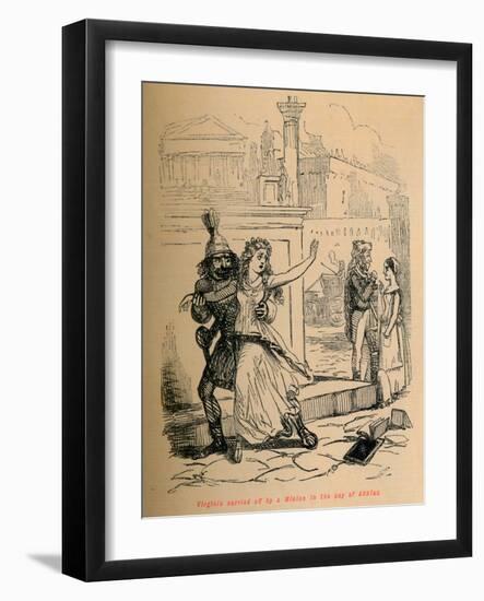 'Virginia carried off by a Minion in the pay of Appius', 1852-John Leech-Framed Giclee Print