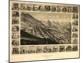 Virginia City, Nevada - Panoramic Map-Lantern Press-Mounted Art Print