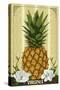 Virginia - Colonial Pineapple-Lantern Press-Stretched Canvas