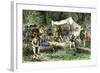 Virginia Colonists Beginning to Build Jamestown, 1608-null-Framed Giclee Print