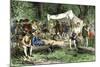 Virginia Colonists Beginning to Build Jamestown, 1608-null-Mounted Giclee Print