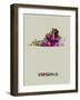 Virginia Color Splatter Map-NaxArt-Framed Art Print