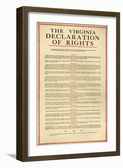 Virginia Constitution, 1776-null-Framed Giclee Print