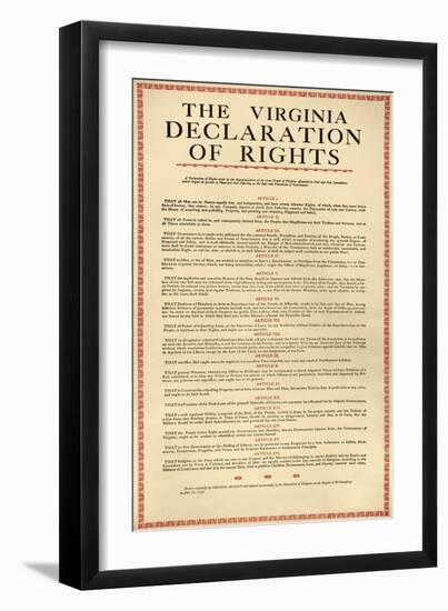 Virginia Constitution, 1776-null-Framed Giclee Print