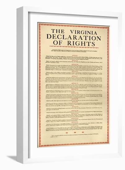 Virginia Constitution, 1776-null-Framed Giclee Print