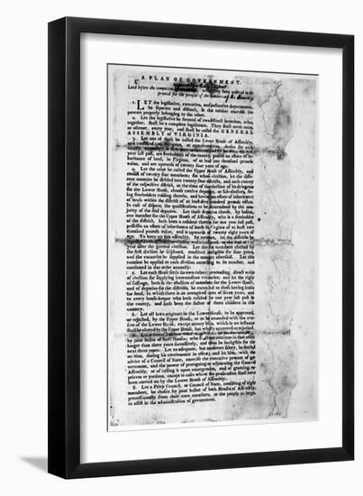 Virginia: Constitution-null-Framed Giclee Print