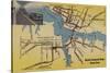 Virginia - Detailed Map of Norfolk-Portsmouth Bridge Tunnel-Lantern Press-Stretched Canvas