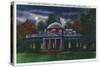 Virginia, Exterior View of the Monticello at Night near Charlottesville-Lantern Press-Stretched Canvas