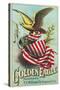 Virginia, Golden Eagle Brand Tobacco Label-Lantern Press-Stretched Canvas