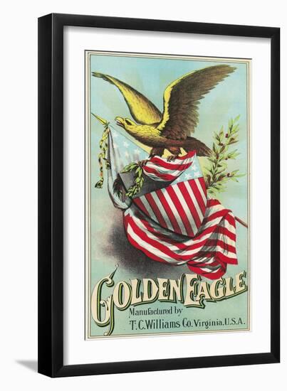 Virginia, Golden Eagle Brand Tobacco Label-Lantern Press-Framed Art Print