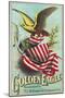 Virginia, Golden Eagle Brand Tobacco Label-Lantern Press-Mounted Art Print