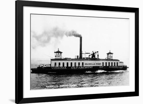 Virginia - Hampton Roads Ferry Seawell's Point-Lantern Press-Framed Art Print