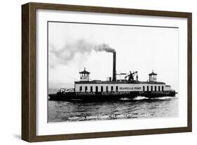 Virginia - Hampton Roads Ferry Seawell's Point-Lantern Press-Framed Art Print