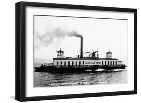 Virginia - Hampton Roads Ferry Seawell's Point-Lantern Press-Framed Art Print