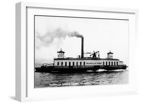 Virginia - Hampton Roads Ferry Seawell's Point-Lantern Press-Framed Art Print