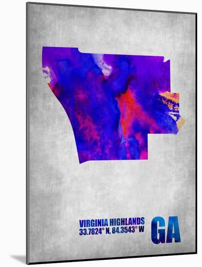 Virginia Highlands Georgia-NaxArt-Mounted Art Print