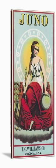 Virginia, Juno Brand Tobacco Label-Lantern Press-Stretched Canvas