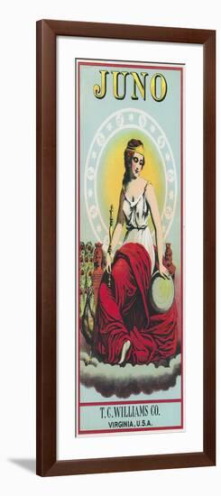 Virginia, Juno Brand Tobacco Label-Lantern Press-Framed Art Print