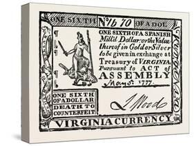 Virginia Paper Money, USA, 1870s-null-Stretched Canvas