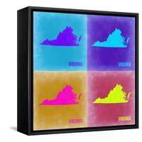Virginia Pop Art Map 2-NaxArt-Framed Stretched Canvas