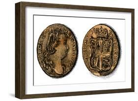 Virginia Shilling of Colonial Times, 1700s-null-Framed Giclee Print