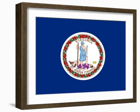 Virginia State Flag Of America, Isolated On White Background-Speedfighter-Framed Art Print