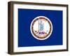 Virginia State Flag Of America, Isolated On White Background-Speedfighter-Framed Art Print