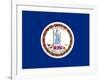 Virginia State Flag Of America, Isolated On White Background-Speedfighter-Framed Art Print