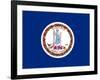 Virginia State Flag Of America, Isolated On White Background-Speedfighter-Framed Art Print