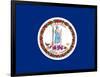 Virginia State Flag Of America, Isolated On White Background-Speedfighter-Framed Art Print