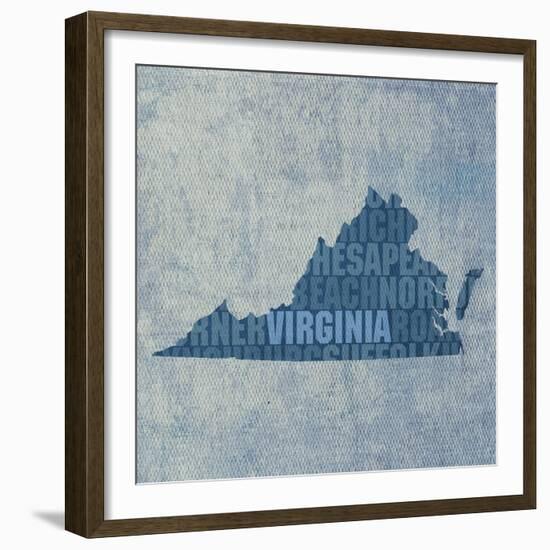 Virginia State Words-David Bowman-Framed Giclee Print