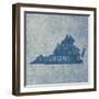 Virginia State Words-David Bowman-Framed Giclee Print