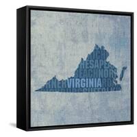 Virginia State Words-David Bowman-Framed Stretched Canvas