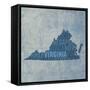 Virginia State Words-David Bowman-Framed Stretched Canvas