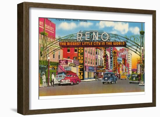 Virginia Street, Reno, Nevada-null-Framed Art Print