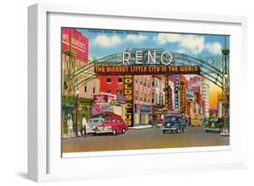 Virginia Street, Reno, Nevada-null-Framed Art Print