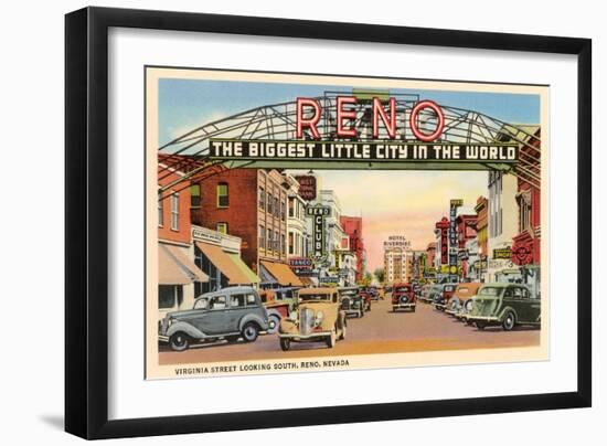 Virginia Street, Reno, Nevada-null-Framed Art Print