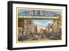 Virginia Street, Reno, Nevada-null-Framed Art Print