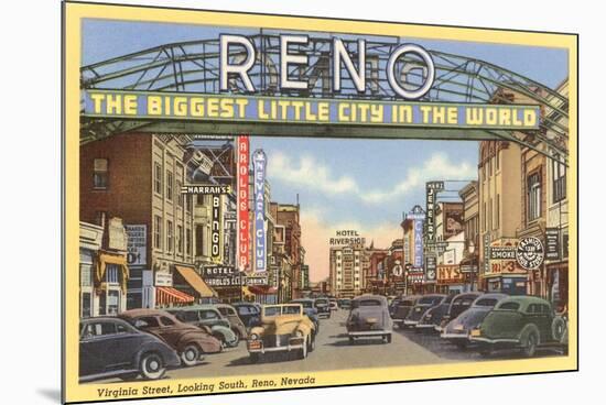 Virginia Street, Reno, Nevada-null-Mounted Premium Giclee Print