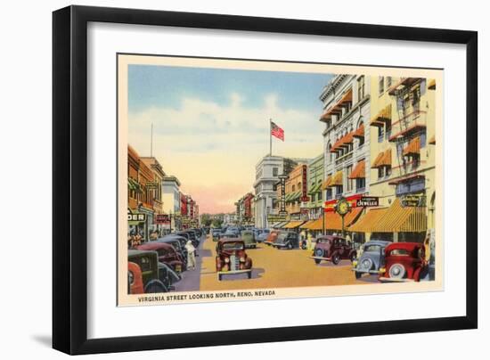 Virginia Street, Reno, Nevada-null-Framed Art Print