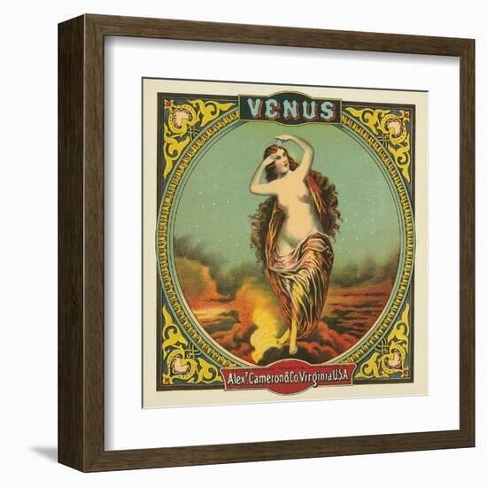 Virginia, Venus Brand Tobacco Label-Lantern Press-Framed Art Print