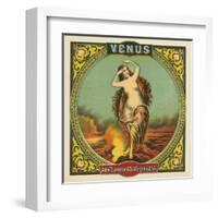 Virginia, Venus Brand Tobacco Label-Lantern Press-Framed Art Print